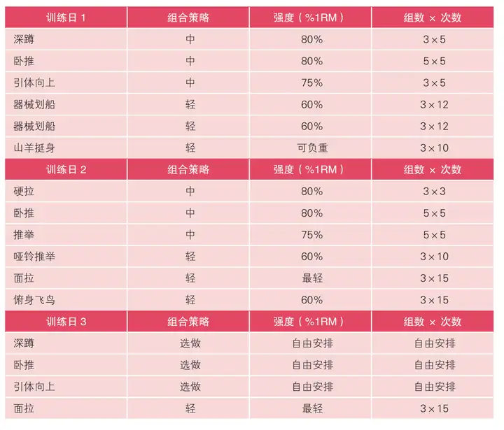 如何制定科学的力量举计划